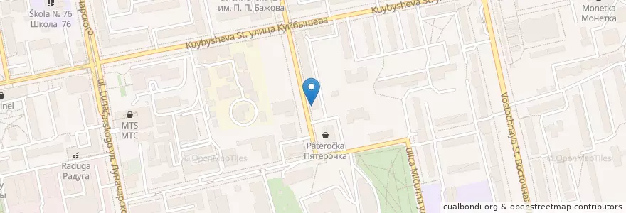 Mapa de ubicacion de Novi en 러시아, Уральский Федеральный Округ, Свердловская Область, Городской Округ Екатеринбург.