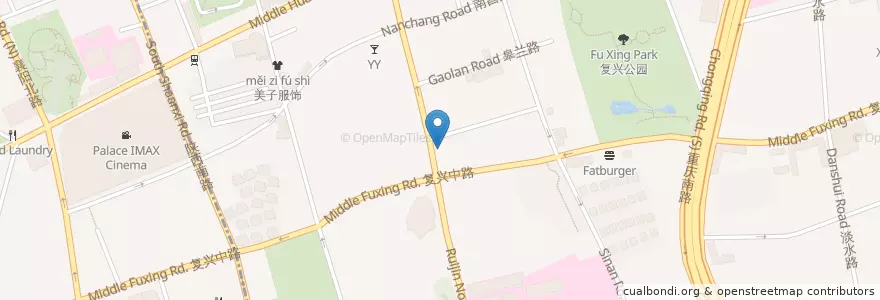 Mapa de ubicacion de Dallate en China, Shanghai, Huangpu District.