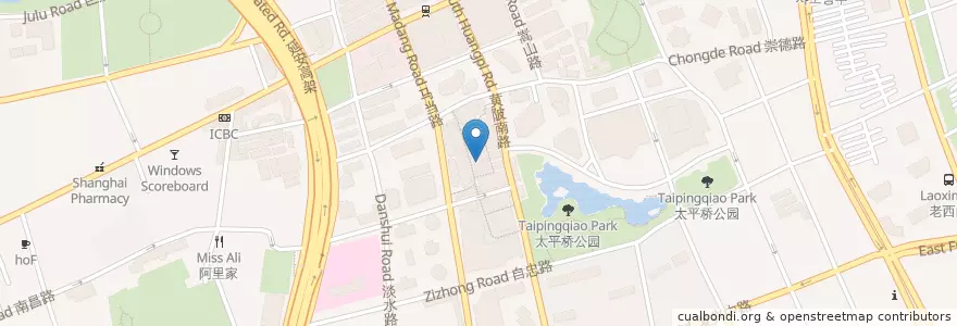 Mapa de ubicacion de The Refinery en Китай, Шанхай, Хуанпу.