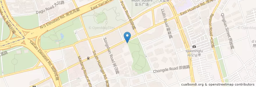 Mapa de ubicacion de Blue Tree Cafe en China, Shanghai, Huangpu.