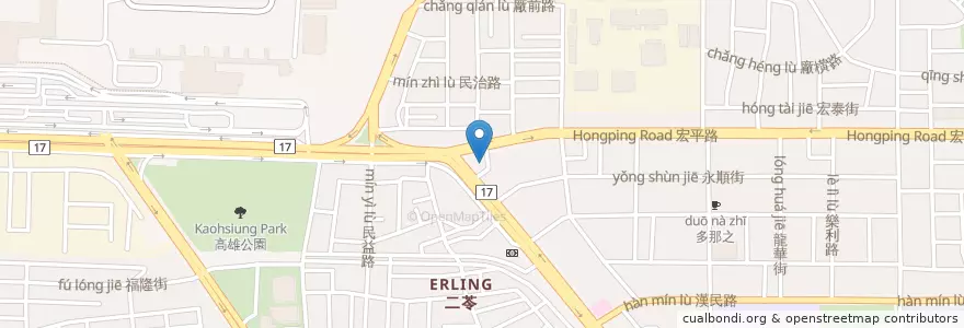 Mapa de ubicacion de 麥當勞 en 台湾, 高雄市, 小港区.