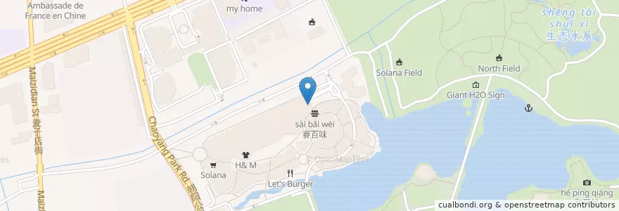 Mapa de ubicacion de NORDLAND GERMAN BEER GARDEN AND PUB en China, Peking, Hebei, 朝阳区 / Chaoyang.