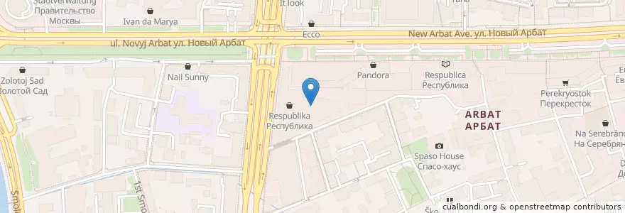 Mapa de ubicacion de Levantine en Russia, Distretto Federale Centrale, Москва, Центральный Административный Округ, Район Арбат.
