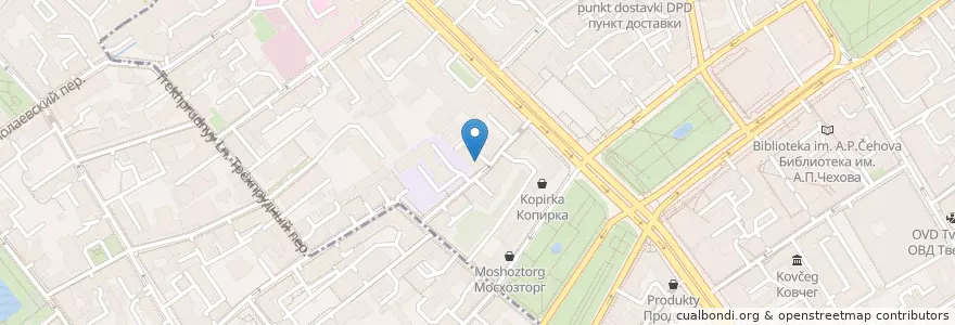 Mapa de ubicacion de Gina en Russland, Föderationskreis Zentralrussland, Moskau, Zentraler Verwaltungsbezirk, Тверской Район.