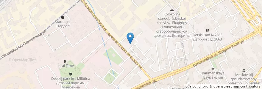 Mapa de ubicacion de Росинка en Rusland, Centraal Federaal District, Moskou, Центральный Административный Округ, Басманный Район.