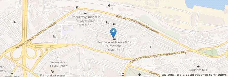 Mapa de ubicacion de Почтовое отделение №12 en Russie, District Fédéral Extrême-Oriental, Kraï Du Primorie, Владивостокский Городской Округ.