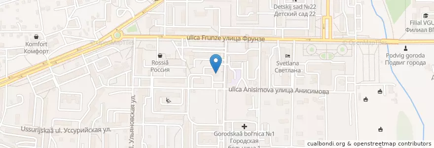 Mapa de ubicacion de Россельхозбанк en Rússia, Distrito Federal Oriental, Krai Do Litoral, Артёмовский Городской Округ.