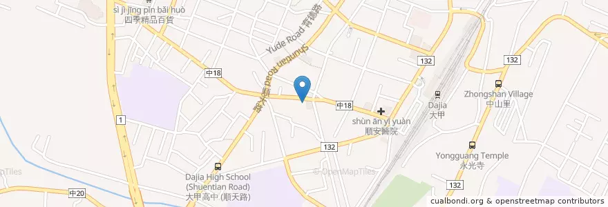 Mapa de ubicacion de 平安牙醫 en 臺灣, 臺中市, 大甲區.