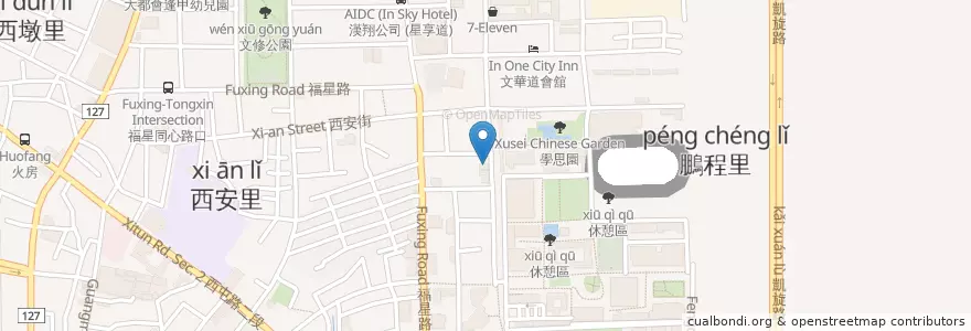 Mapa de ubicacion de 滿粥穗 en تایوان, تایچونگ, 西屯區.
