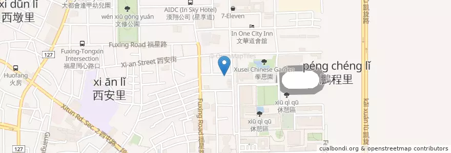 Mapa de ubicacion de 紅黑咖哩 en Taiwan, 臺中市, 西屯區.