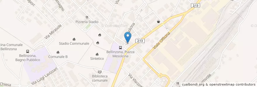 Mapa de ubicacion de Ristorante Rio en İsviçre, Ticino, Distretto Di Bellinzona, Circolo Di Bellinzona, Bellinzona.