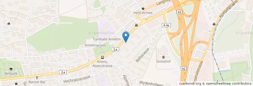 Mapa de ubicacion de Karate Taisho en 瑞士, Luzern, Kriens.