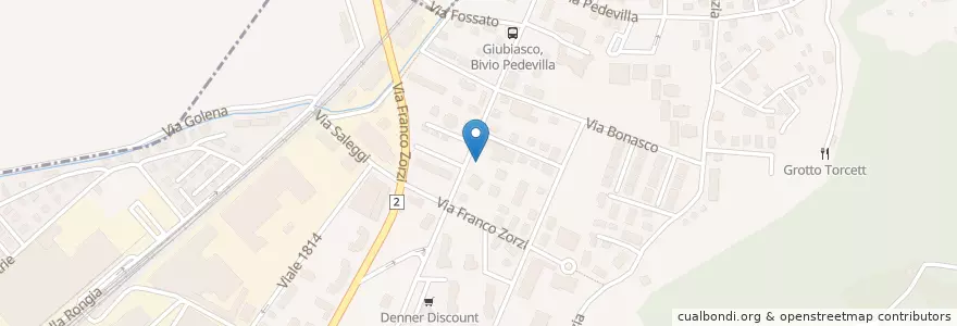 Mapa de ubicacion de Bar 3 Castelli en 스위스, Ticino, Distretto Di Bellinzona, Circolo Di Bellinzona, Bellinzona.