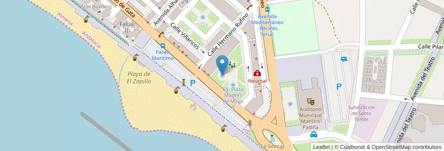 Mapa de ubicacion de 69. Plaza Madres de Mayo II en Spain, Andalusia, Almeria, Almeria.