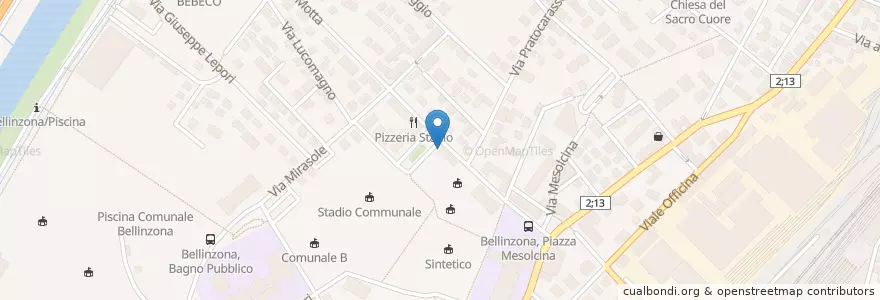 Mapa de ubicacion de Bar Granata en Suiza, Tesino, Distretto Di Bellinzona, Circolo Di Bellinzona, Bellinzona.