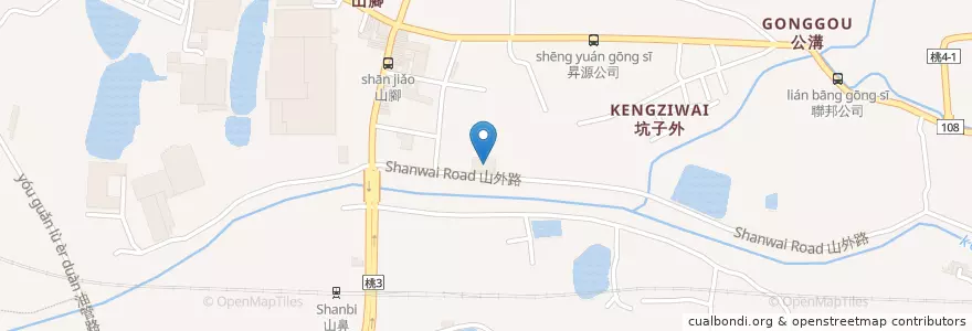Mapa de ubicacion de 桃園市圖山腳分館 en 台湾, 桃園市, 蘆竹区.