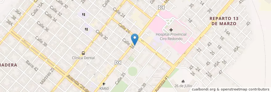 Mapa de ubicacion de Estación de bomberos en 古巴, Artemisa, Artemisa, Ciudad De Artemisa.