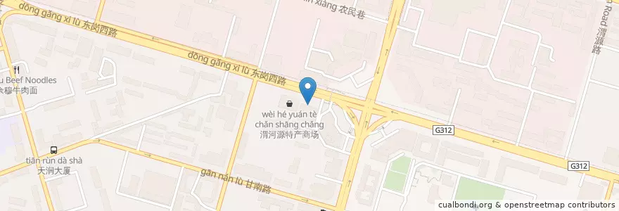 Mapa de ubicacion de 兰州银行 en Cina, Gansu, 兰州市 (Lanzhou), 城关区, 东岗西路街道.