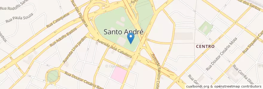 Mapa de ubicacion de Feira de Artesanato en 브라질, 남동지방, 상파울루, Região Geográfica Intermediária De São Paulo, Região Metropolitana De São Paulo, Região Imediata De São Paulo, Santo André.