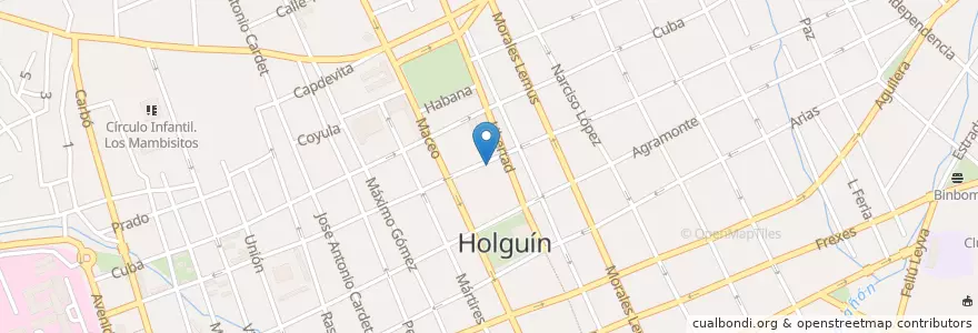 Mapa de ubicacion de Pravda en كوبا, Holguín, Holguín.