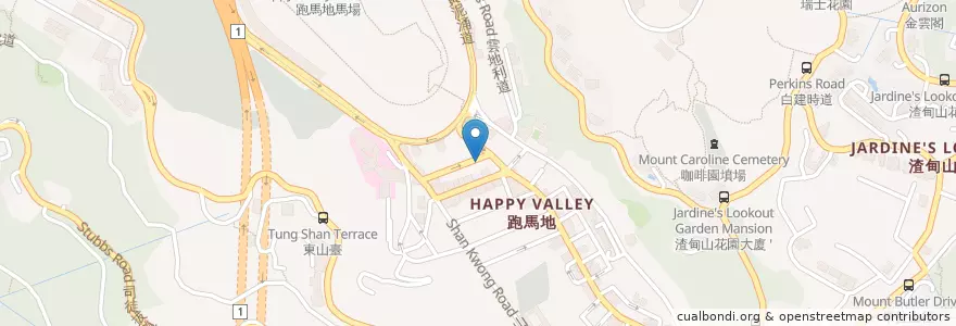 Mapa de ubicacion de 祥興咖啡室 Cheung Hing Coffee Shop en Китай, Гуандун, Гонконг, Гонконг, Новые Территории, 灣仔區 Wan Chai District.