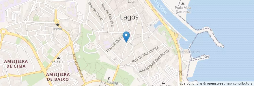 Mapa de ubicacion de Little Break Fast en Portugal, Algarve, Algarve, Faro, Lagos, São Gonçalo De Lagos.