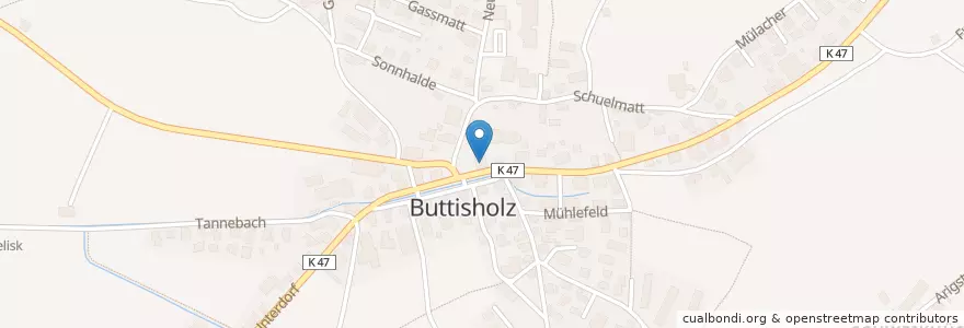 Mapa de ubicacion de Hirschen en Schweiz/Suisse/Svizzera/Svizra, Luzern, Buttisholz.