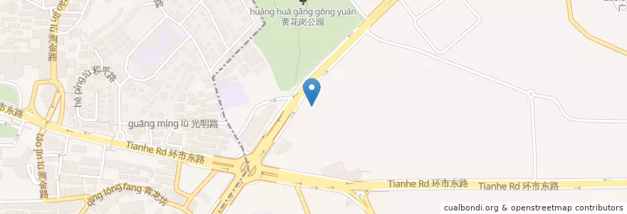 Mapa de ubicacion de 海门鱼仔店 en China, Cantão, Cantão, 越秀区, 黄花岗街道.