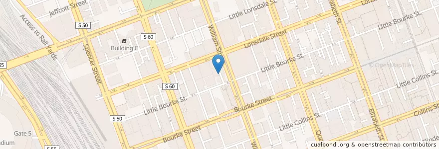 Mapa de ubicacion de Schmucks Bagels en Australien, Victoria, City Of Melbourne.