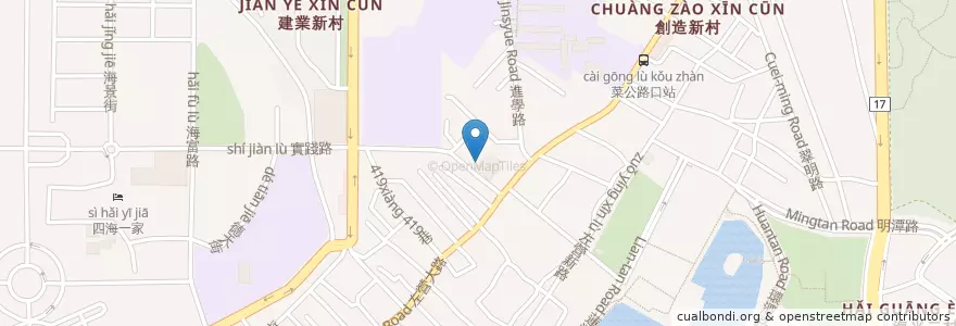 Mapa de ubicacion de 左營實踐育兒資源中心 en Taiwan, Kaohsiung, Zuoying District.