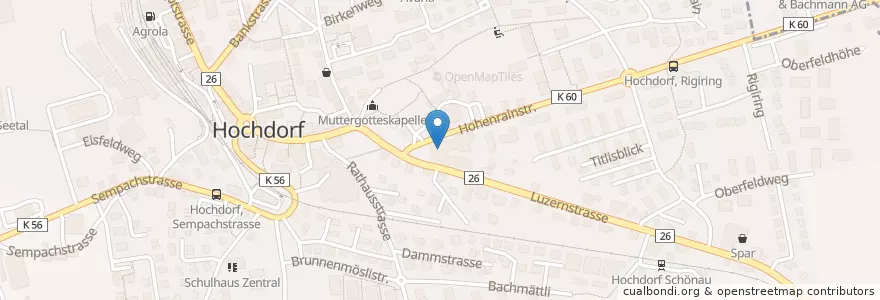 Mapa de ubicacion de Sonnmatt en Schweiz/Suisse/Svizzera/Svizra, Luzern, Hochdorf.