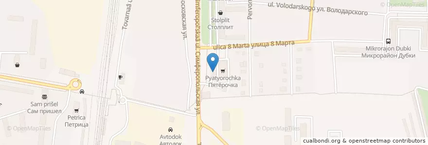 Mapa de ubicacion de Pizza Express 24 en Россия, Центральный Федеральный Округ, Московская Область, Городской Округ Подольск.