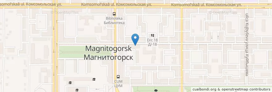 Mapa de ubicacion de «Кухня Гертруды» en Russie, District Fédéral De L'Oural, Oblast De Tcheliabinsk, Магнитогорский Городской Округ.