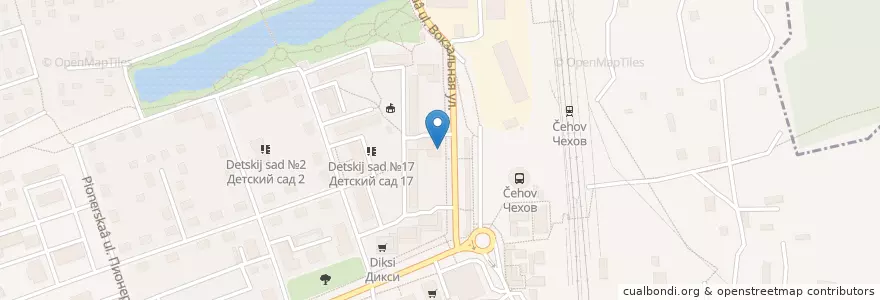 Mapa de ubicacion de Почта России 142301 en 俄罗斯/俄羅斯, Центральный Федеральный Округ, 莫斯科州, Городской Округ Чехов.
