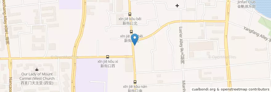 Mapa de ubicacion de 马路边边串串香 en Cina, Pechino, Hebei, 西城区.