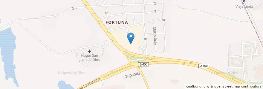 Mapa de ubicacion de Terminal Fortuna A13-A87 en Cuba, La Habana, Boyeros.