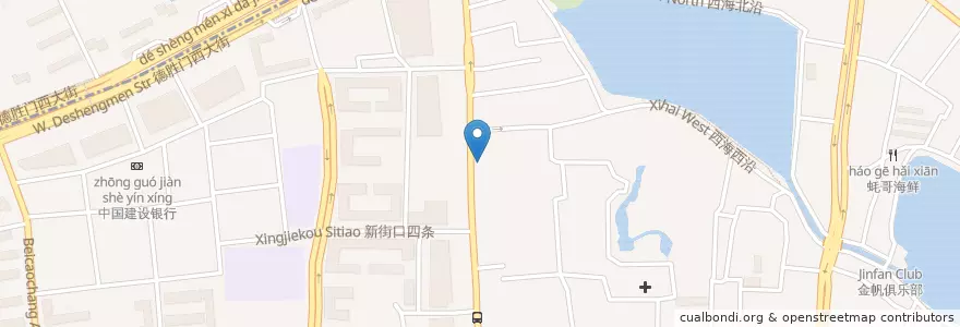 Mapa de ubicacion de 肯德基 en China, Peking, Hebei, 西城区.