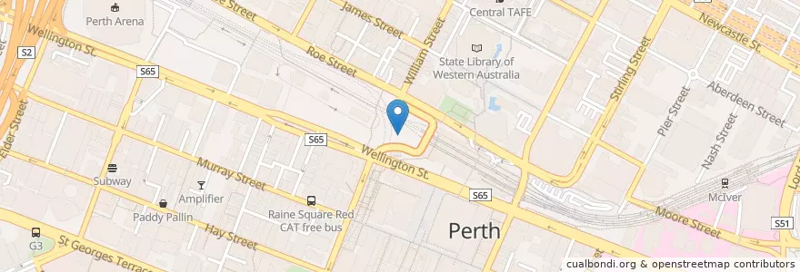 Mapa de ubicacion de Troublemaker Milkbar en Австралия, Западная Австралия, City Of Perth.