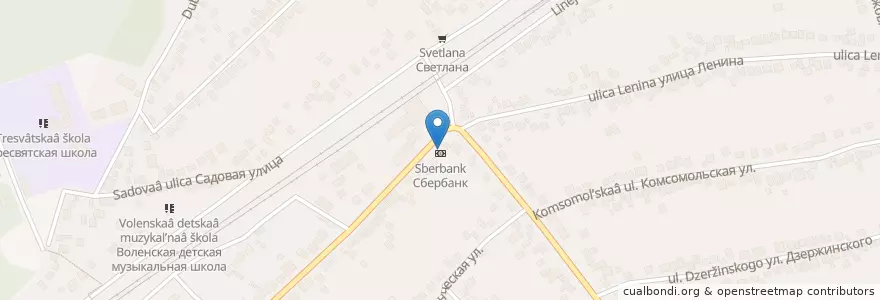 Mapa de ubicacion de Сбербанк en Rusland, Centraal Federaal District, Oblast Voronezj, Новоусманский Район, Воленское Сельское Поселение.