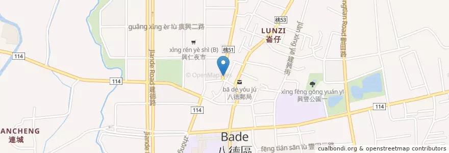 Mapa de ubicacion de 林檬食堂 en Taiwan, Taoyuan, 八德區.
