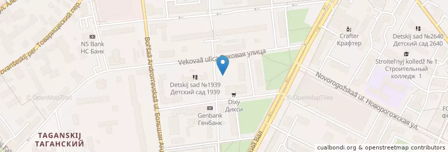 Mapa de ubicacion de Конференц-центр ОСЧ en Russland, Föderationskreis Zentralrussland, Moskau, Zentraler Verwaltungsbezirk, Таганский Район.