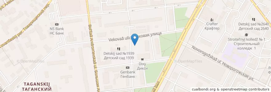 Mapa de ubicacion de Домашняя кухня en Russia, Distretto Federale Centrale, Москва, Центральный Административный Округ, Таганский Район.
