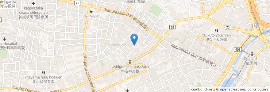 Mapa de ubicacion de 法正寺 en 日本, 東京都, 新宿区.