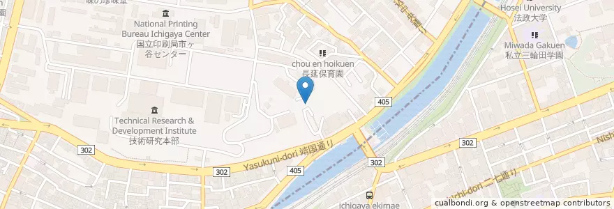 Mapa de ubicacion de 市谷亀岡八幡宮 en 日本, 東京都, 新宿区.