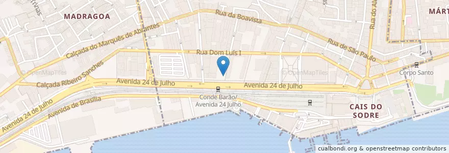 Mapa de ubicacion de Bicicletas Gira Estação 215 en Portekiz, Área Metropolitana De Lisboa, Lisboa, Grande Lisboa, Lizbon, Misericórdia.