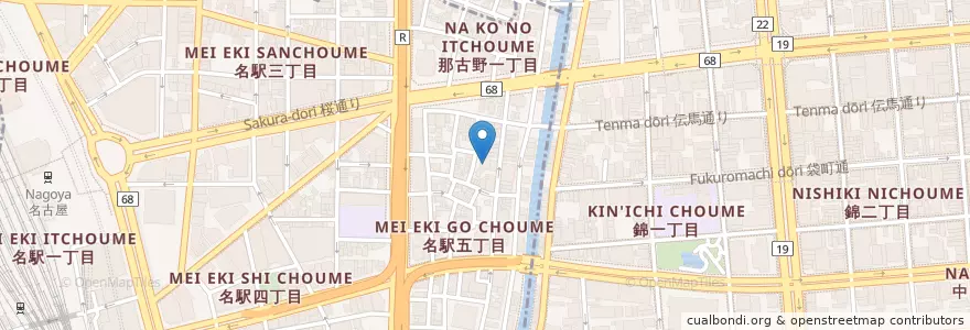 Mapa de ubicacion de 光明院 en 일본, 아이치현, 나고야 시, 中村区.