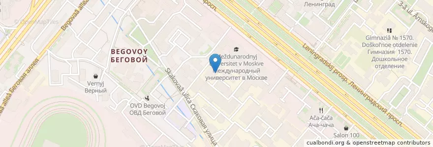 Mapa de ubicacion de La vie en روسیه, Центральный Федеральный Округ, Москва, Район Беговой.