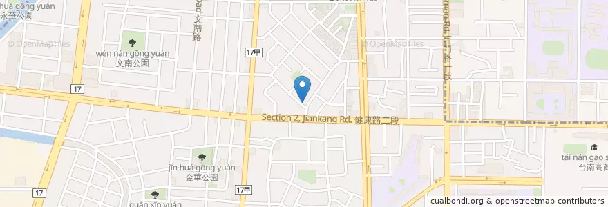 Mapa de ubicacion de 午營咖啡 en 臺灣, 臺南市, 南區.