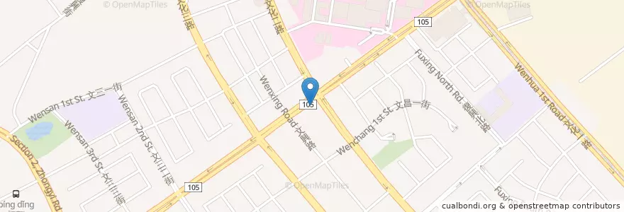 Mapa de ubicacion de 台南擔仔麵 en Tayvan, 桃園市, 龜山區.