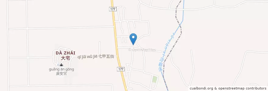 Mapa de ubicacion de 七甲里社區活動中心 en Taiwan, Tainan, 歸仁區.